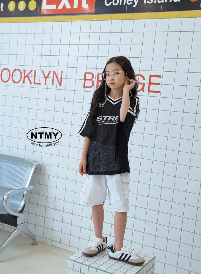 Nice To Meet You - Korean Children Fashion - #fashionkids - Mesh Club V Neck Tee - 7