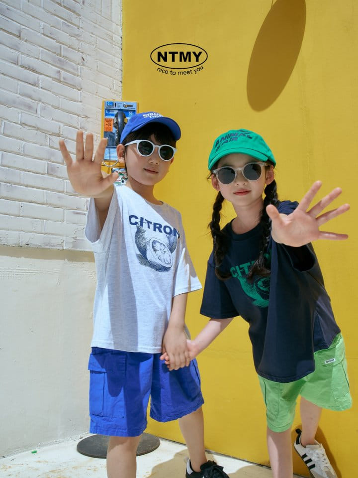 Nice To Meet You - Korean Children Fashion - #kidsshorts - Lemon Tee