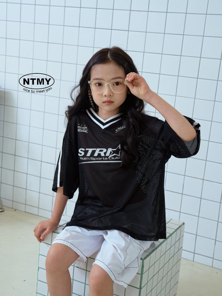 Nice To Meet You - Korean Children Fashion - #kidzfashiontrend - Mesh Club V Neck Tee - 10