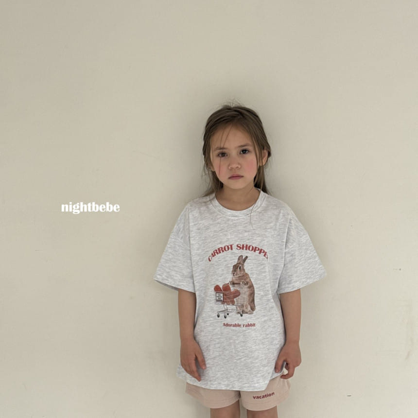 Night Bebe - Korean Children Fashion - #Kfashion4kids - Rabbit Shrot Sleeve Tee With Mom - 3