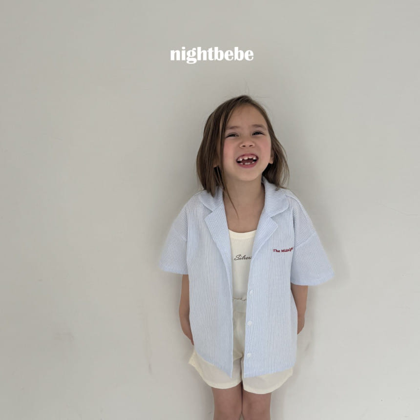 Night Bebe - Korean Children Fashion - #childofig - Midnight Short Sleeve Shirt - 10