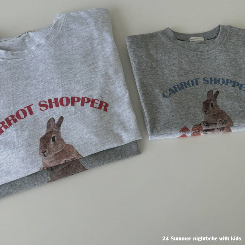 Night Bebe - Korean Children Fashion - #kidzfashiontrend - Rabbit Shrot Sleeve Tee With Mom - 2