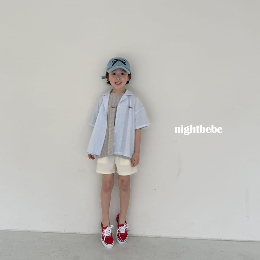 Night Bebe - Korean Children Fashion - #magicofchildhood - Midnight Short Sleeve Shirt - 6