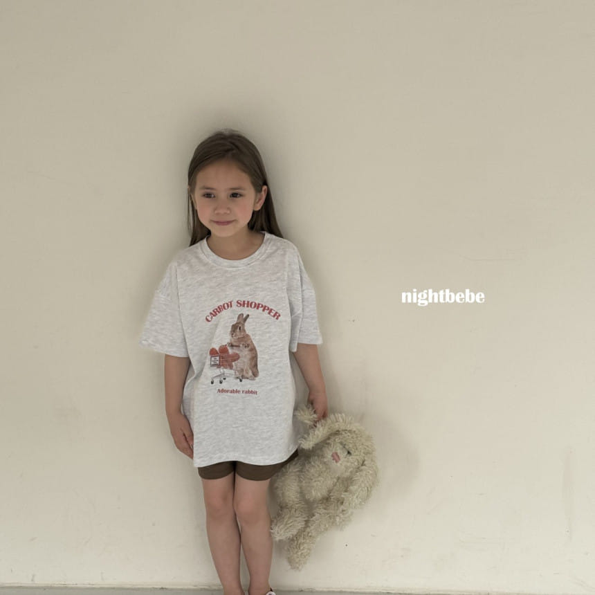 Night Bebe - Korean Children Fashion - #magicofchildhood - Rabbit Shrot Sleeve Tee With Mom - 5