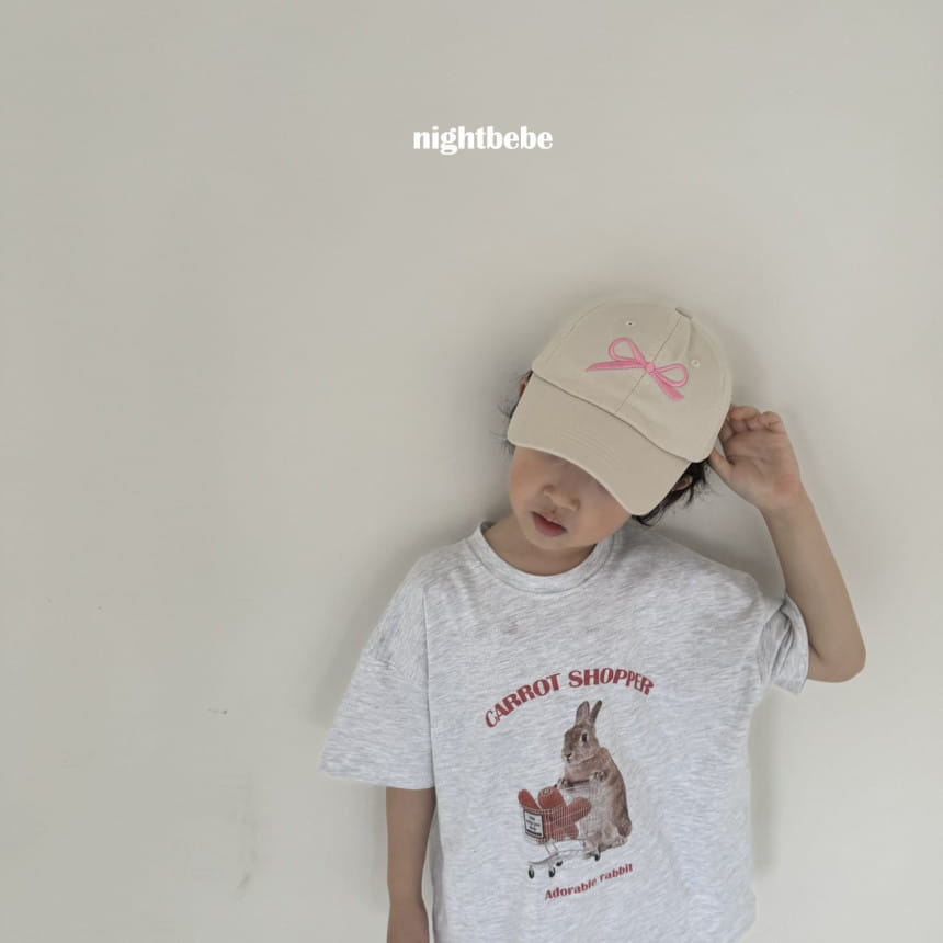 Night Bebe - Korean Children Fashion - #minifashionista - Rabbit Shrot Sleeve Tee With Mom - 6