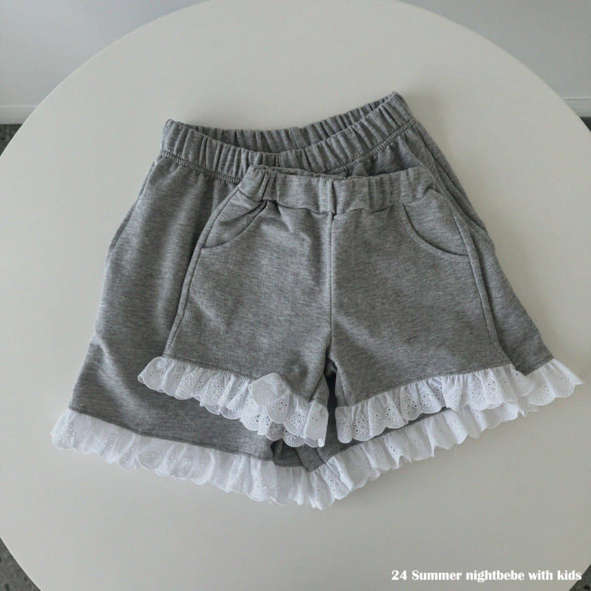 Night Bebe - Korean Children Fashion - #stylishchildhood - Lace Frill Shorts With Mom - 2