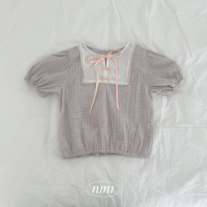 Ninibello - Korean Children Fashion - #discoveringself - Rally Check Bon Blouse - 10