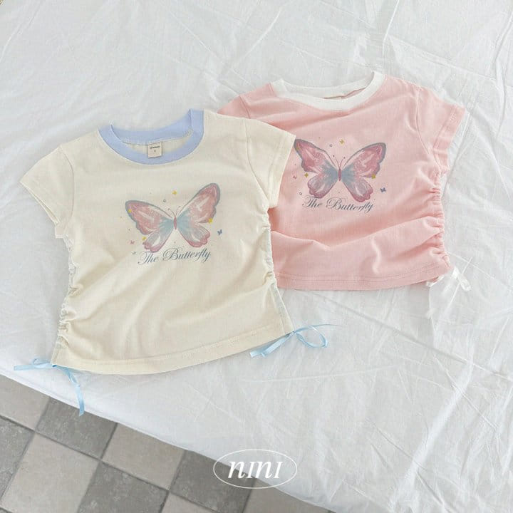 Ninibello - Korean Children Fashion - #kidsshorts - Butterfly Shirring Tee