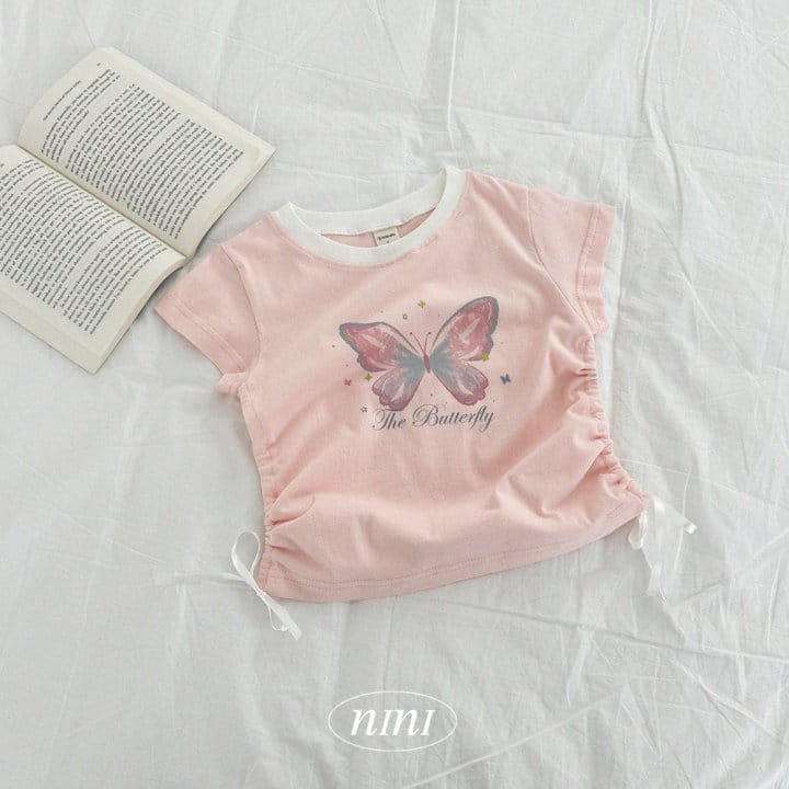 Ninibello - Korean Children Fashion - #kidsstore - Butterfly Shirring Tee - 2