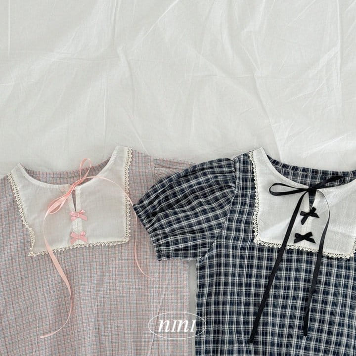 Ninibello - Korean Children Fashion - #minifashionista - Rally Check Bon Blouse - 2