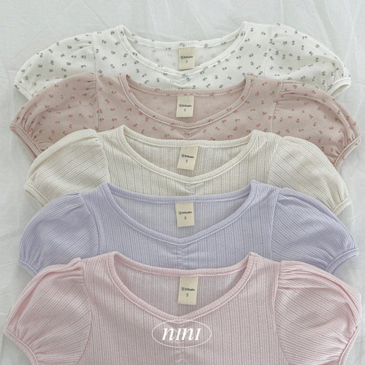 Ninibello - Korean Children Fashion - #todddlerfashion - Berry Eyelet Tee - 3