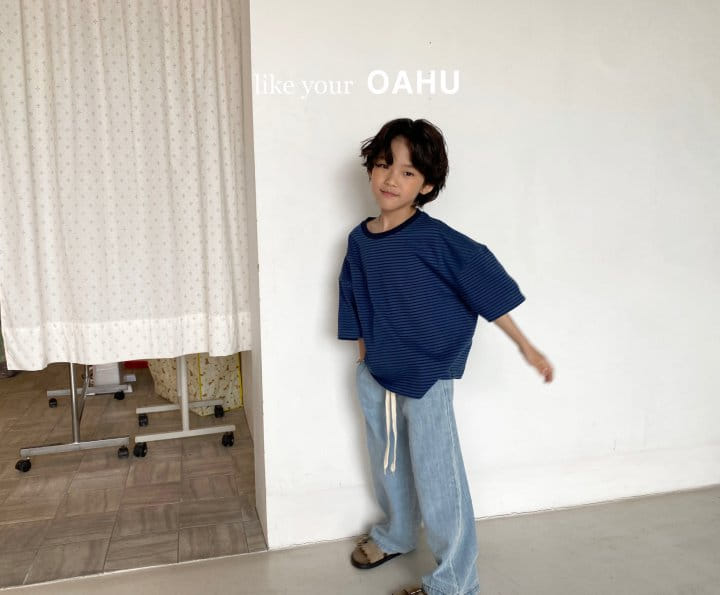 O'Ahu - Korean Children Fashion - #Kfashion4kids - Shalrang Wide Denim Pants - 8