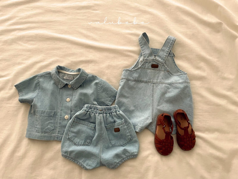 Olivie - Korean Baby Fashion - #babygirlfashion - S Denim Overalls Body Suit - 7