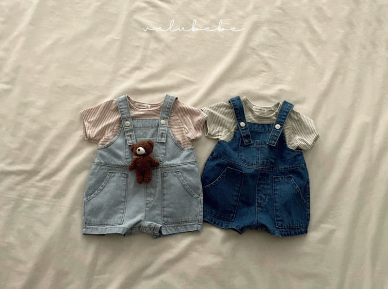 Olivie - Korean Baby Fashion - #smilingbaby - S Denim Overalls Body Suit