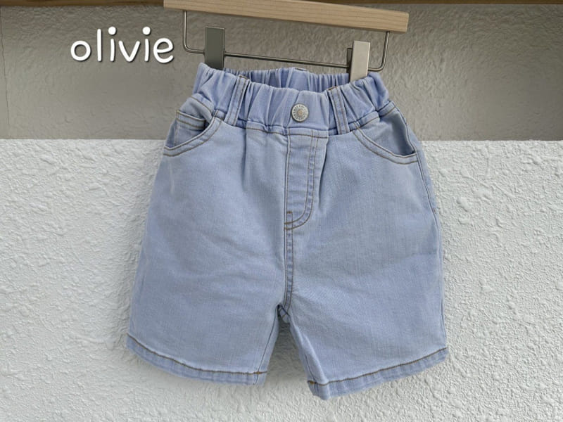 Olivie - Korean Children Fashion - #Kfashion4kids - Ice Denim Shorts