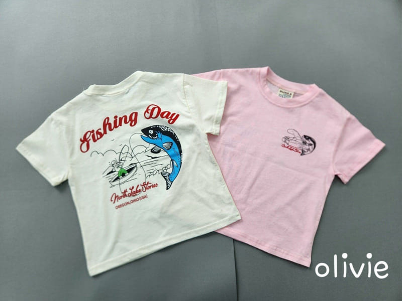 Olivie - Korean Children Fashion - #childofig - Fishing Day Tee - 3