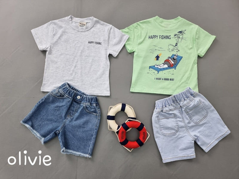 Olivie - Korean Children Fashion - #designkidswear - Ice Denim Shorts - 9