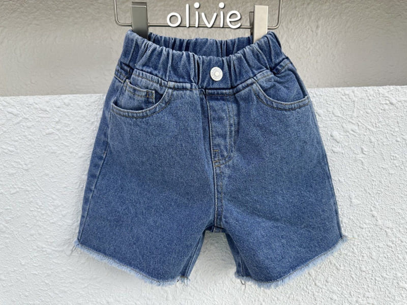 Olivie - Korean Children Fashion - #kidsshorts - Cutting Denim Shorts