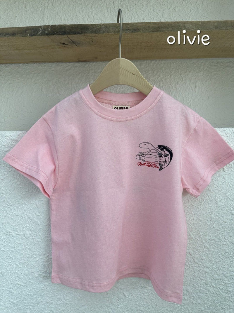 Olivie - Korean Children Fashion - #kidsshorts - Fishing Day Tee - 8