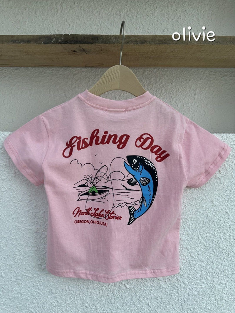 Olivie - Korean Children Fashion - #kidsstore - Fishing Day Tee - 9