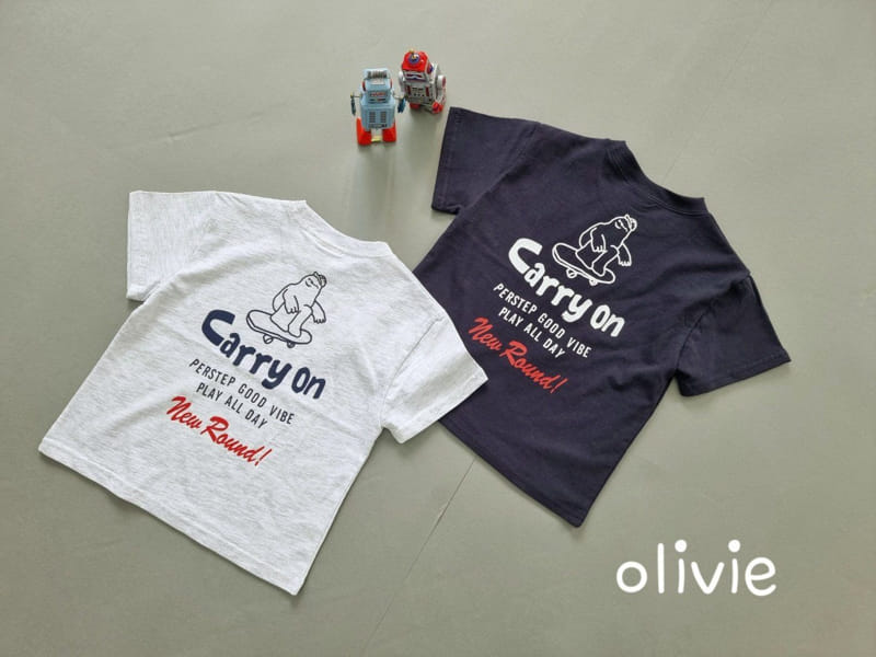 Olivie - Korean Children Fashion - #kidzfashiontrend - Board Bear Tee - 3