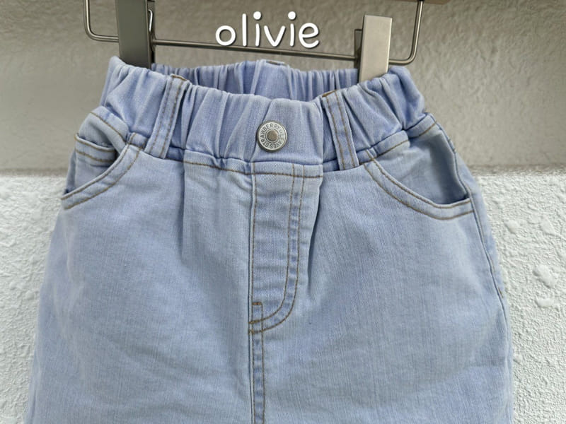 Olivie - Korean Children Fashion - #littlefashionista - Ice Denim Shorts - 2