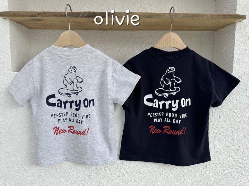 Olivie - Korean Children Fashion - #littlefashionista - Board Bear Tee - 5