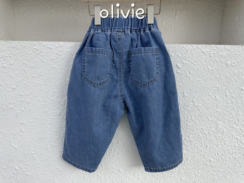 Olivie - Korean Children Fashion - #littlefashionista - Wrinkle Denim Cropped Shorts - 4