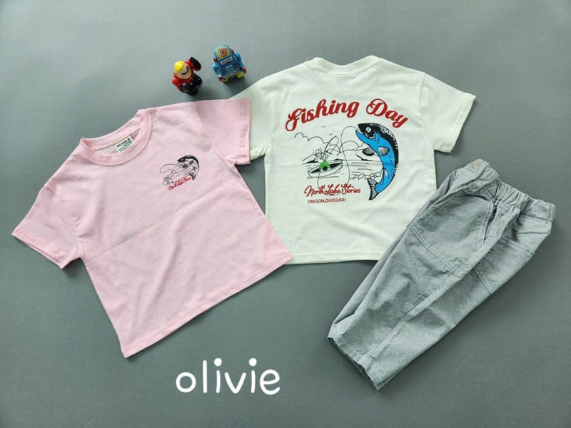 Olivie - Korean Children Fashion - #prettylittlegirls - Fishing Day Tee