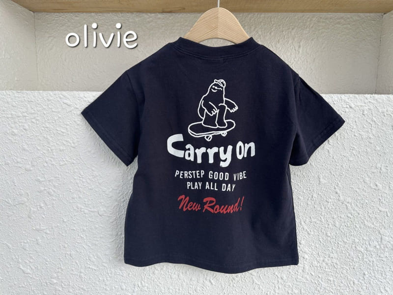 Olivie - Korean Children Fashion - #todddlerfashion - Board Bear Tee - 9