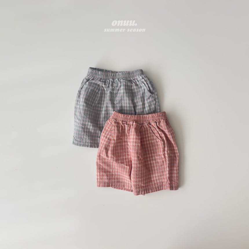 Onu - Korean Children Fashion - #designkidswear - Home Check Pants