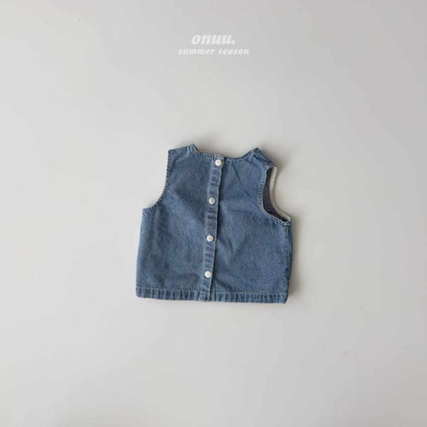 Onu - Korean Children Fashion - #kidsstore - Denim Vest - 10