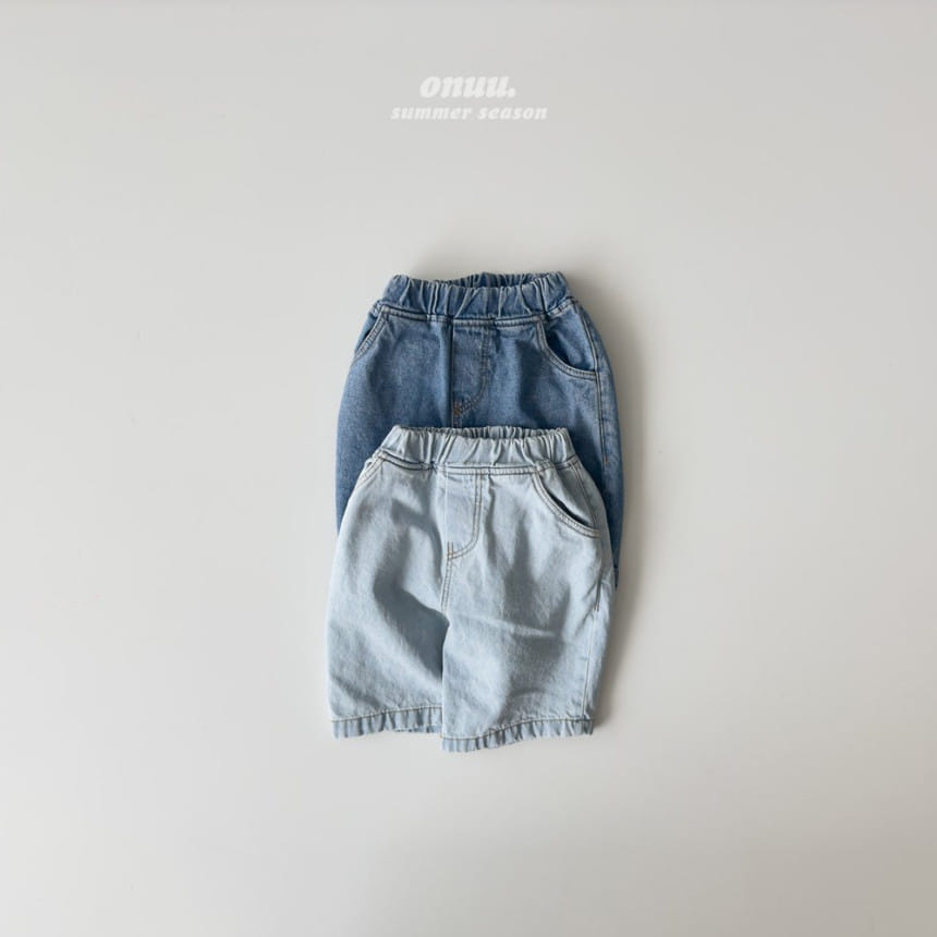 Onu - Korean Children Fashion - #magicofchildhood - Denim Capri Shorts