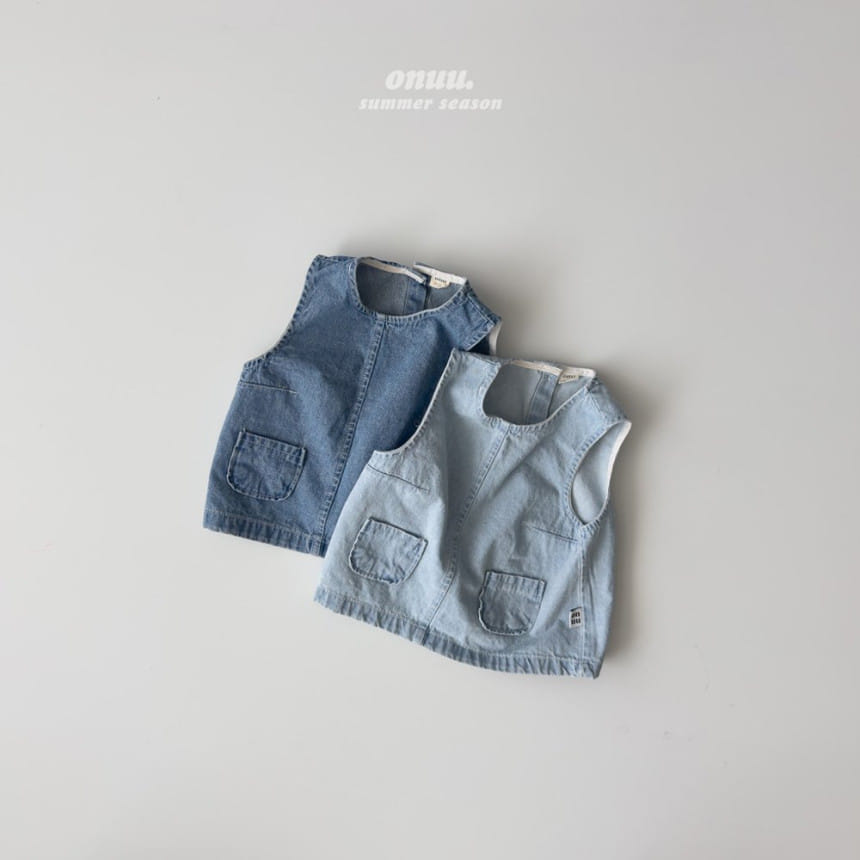 Onu - Korean Children Fashion - #minifashionista - Denim Vest