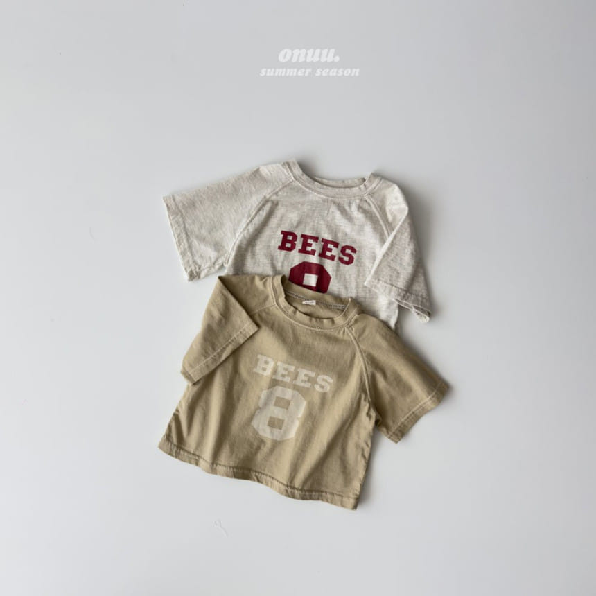 Onu - Korean Children Fashion - #todddlerfashion - Bee Raglan Tee