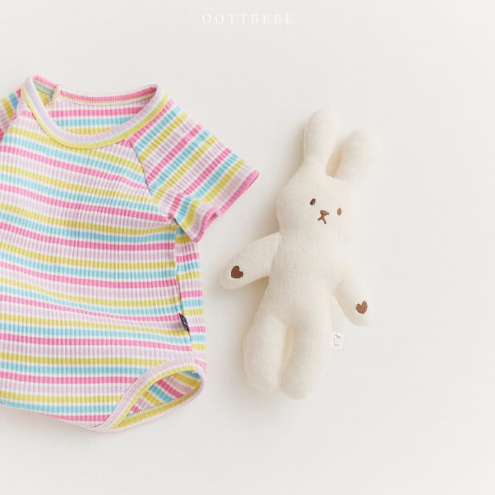 Oott Bebe - Korean Baby Fashion - #babyboutiqueclothing - Paprika Rib Body Suit - 7