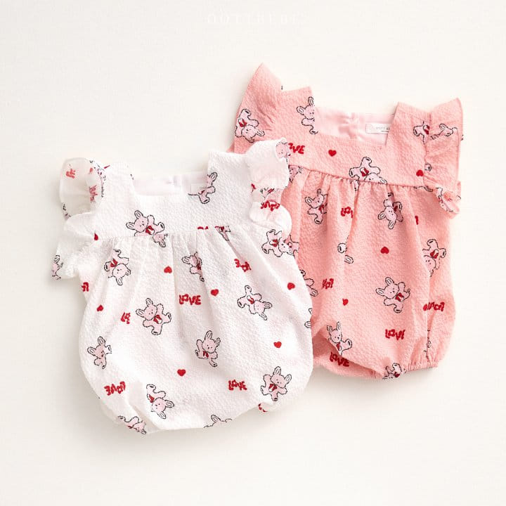 Oott Bebe - Korean Baby Fashion - #babyclothing - Love Rabbit Frill Body Suit