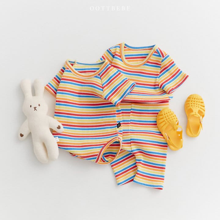 Oott Bebe - Korean Baby Fashion - #babyfever - Paprika Rib Body Suit - 10