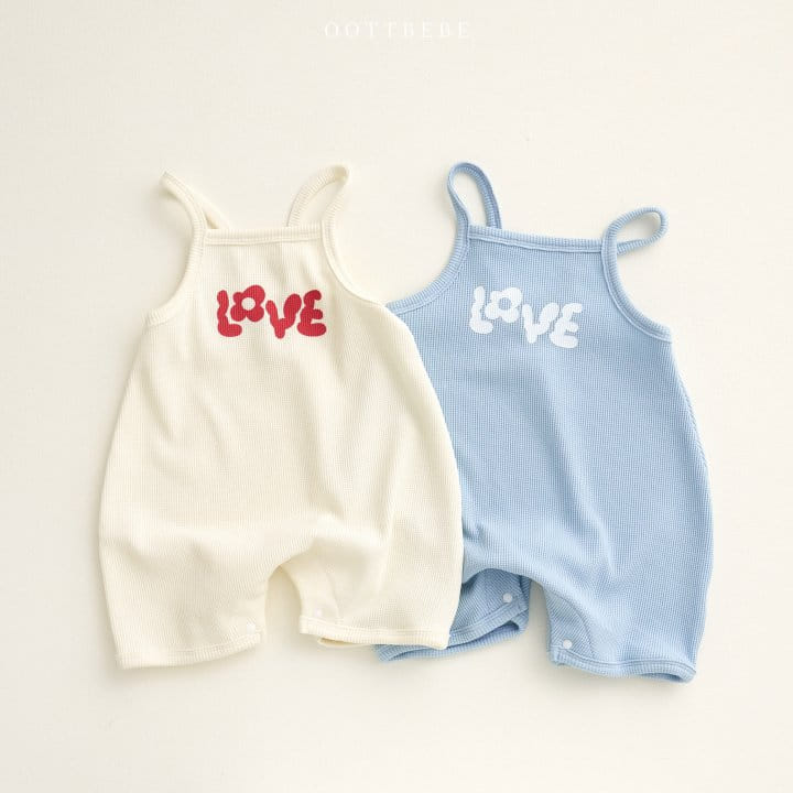 Oott Bebe - Korean Baby Fashion - #babyoutfit - Love Waffle Body Suit