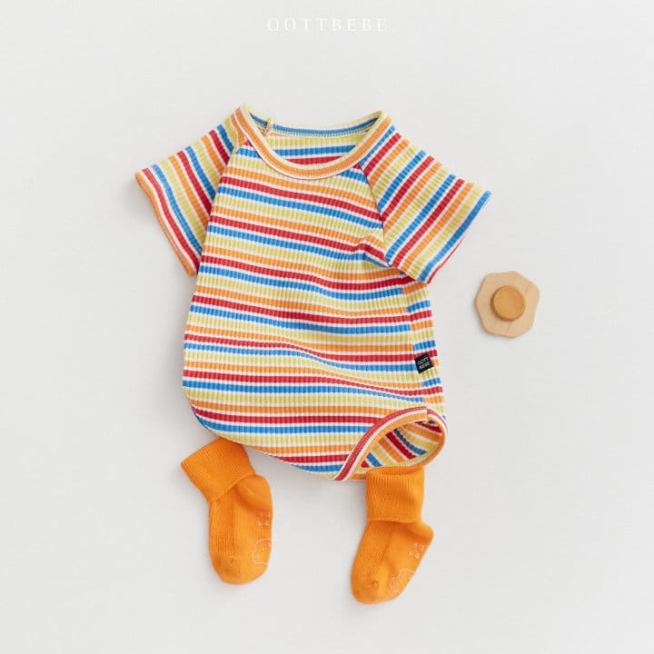 Oott Bebe - Korean Baby Fashion - #babywear - Paprika Rib Body Suit - 2