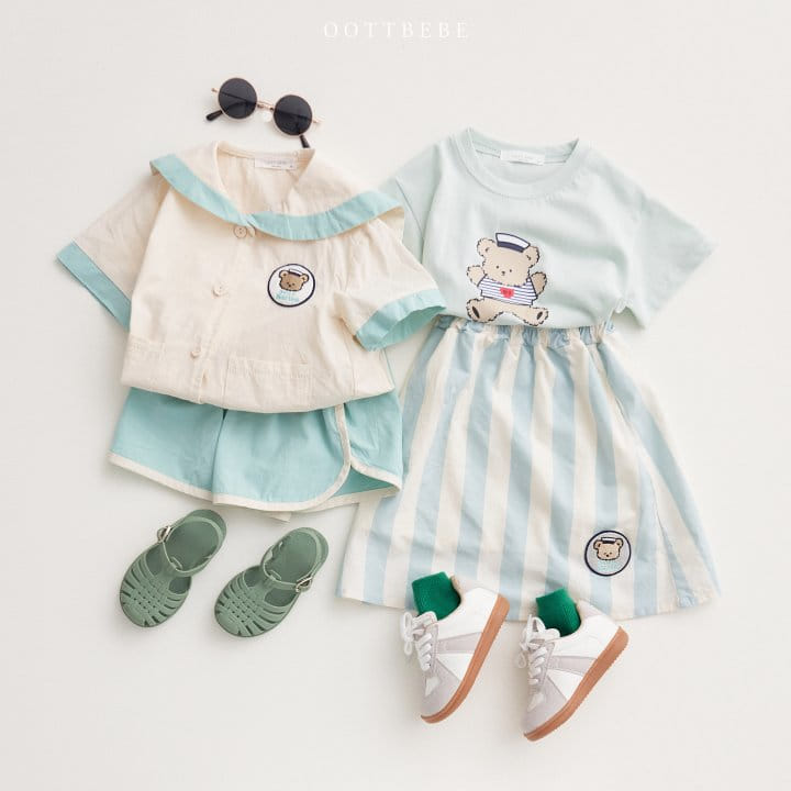 Oott Bebe - Korean Children Fashion - #Kfashion4kids - Oott Marine Top Bottom Set - 11