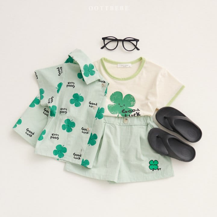 Oott Bebe - Korean Children Fashion - #Kfashion4kids - Good Luck Piping Tee - 8