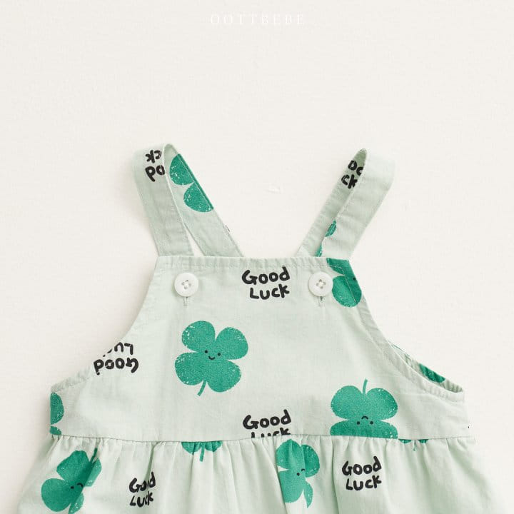 Oott Bebe - Korean Children Fashion - #childofig - Clover Dungarees Body Suit (bebe) - 8