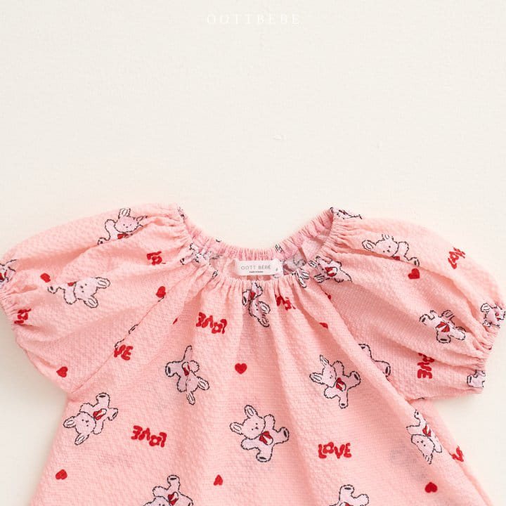 Oott Bebe - Korean Children Fashion - #childofig - Love Rabbit Blouse - 9