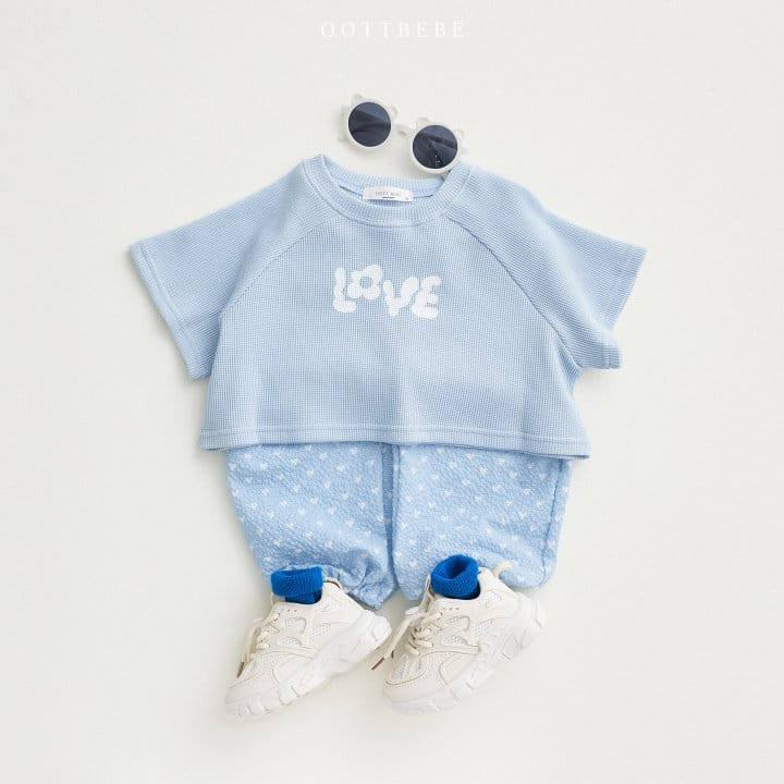 Oott Bebe - Korean Children Fashion - #childofig - Love Waffle Raglan Tee - 6