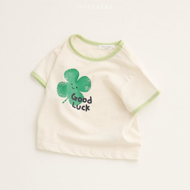 Oott Bebe - Korean Children Fashion - #designkidswear - Good Luck Piping Tee - 2