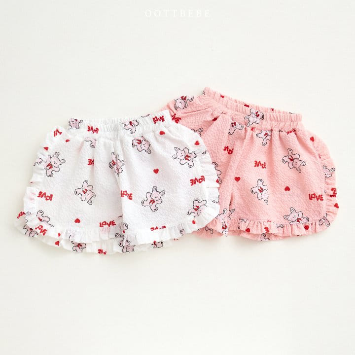 Oott Bebe - Korean Children Fashion - #designkidswear - Love Rabbit Frill Shorts