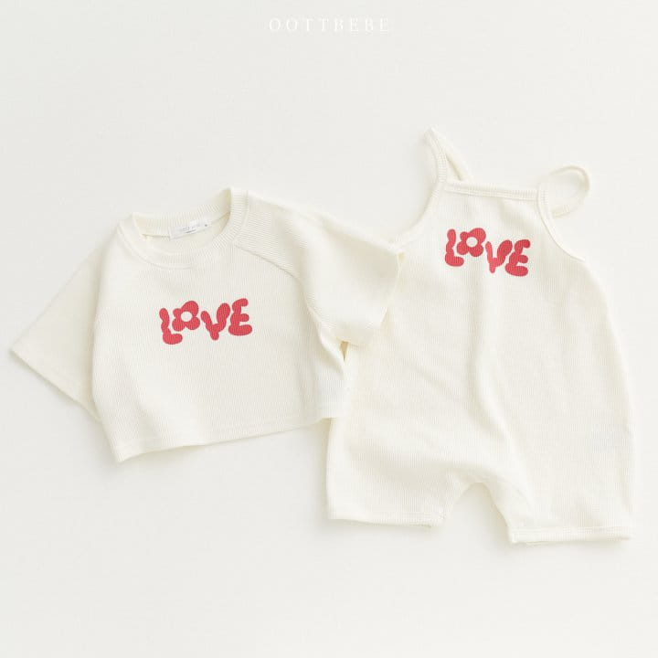 Oott Bebe - Korean Children Fashion - #designkidswear - Love Waffle Raglan Tee - 9