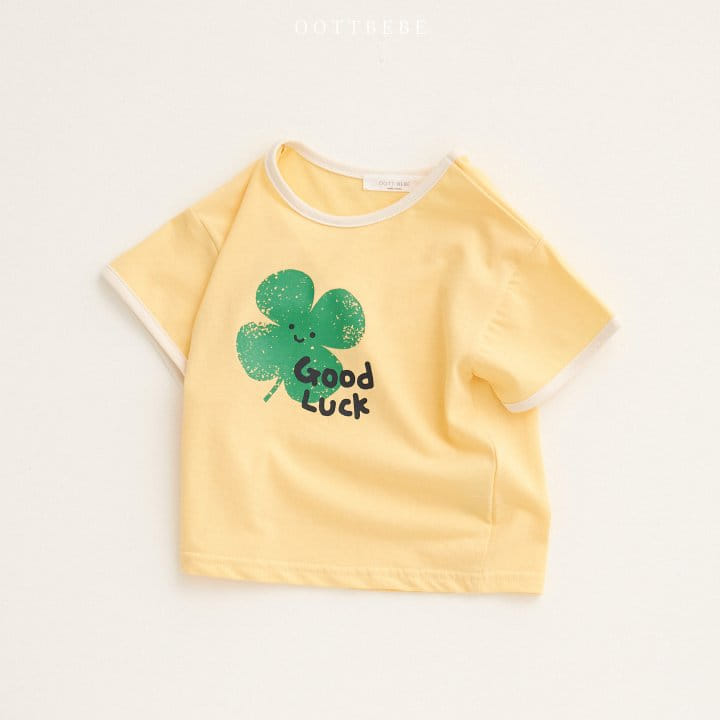 Oott Bebe - Korean Children Fashion - #discoveringself - Good Luck Piping Tee - 3