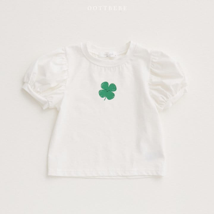 Oott Bebe - Korean Children Fashion - #discoveringself - Clover Puff Tee - 2